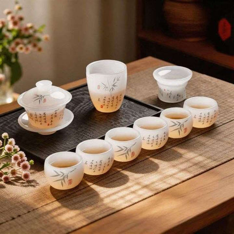 Jade Landscape Gaiwan Set