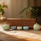 Ru Kiln Wooden Box Tea Set