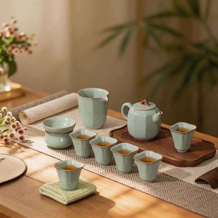 Ru Kiln Travel Tea Set