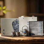 Blue Silver Teapot Set