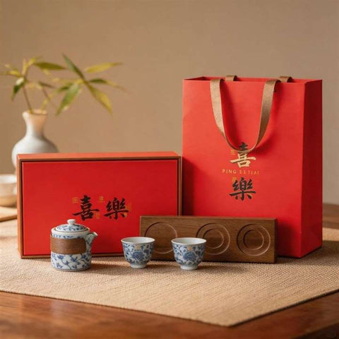 Blue and White Travel Tea Set
