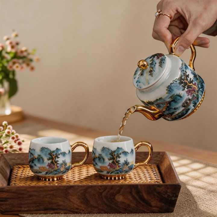 Landscape Chinese Tea Set