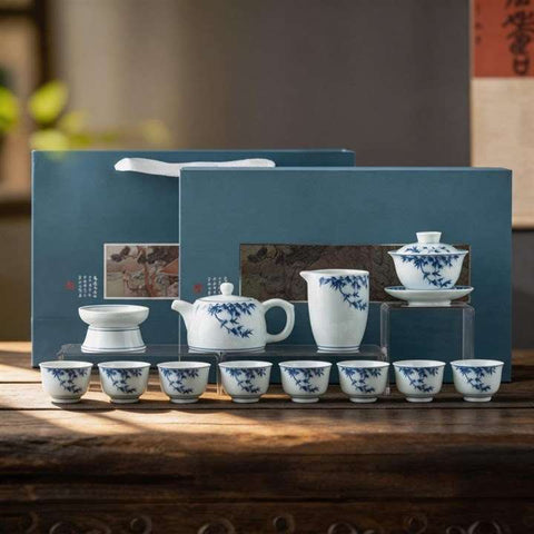 Blue Bamboo Chinese Tea Set