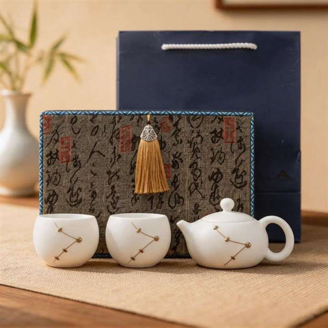 White Porcelain Chinese Tea Set