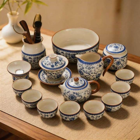 Ru Kiln Lotus Gongfu Tea Set