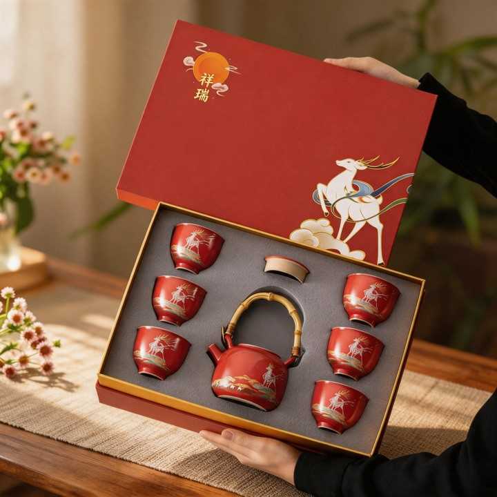 Dunhuang Deer Tea Set Gift