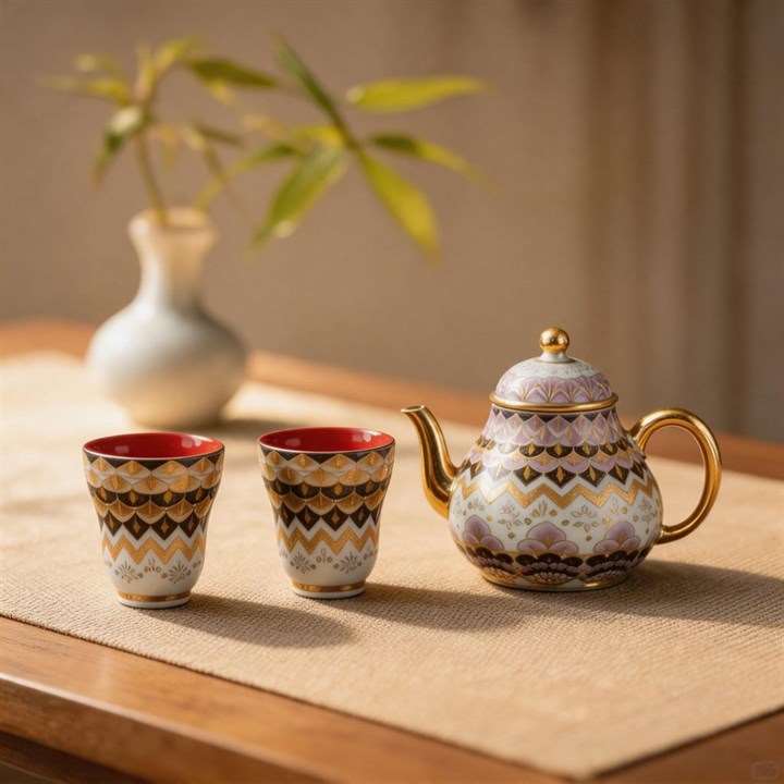 Dunhuang Enamel Tea Set
