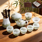 White Jade Chinese Tea Set