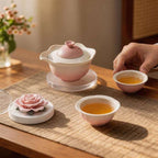 Pink Floral Travel Tea Set