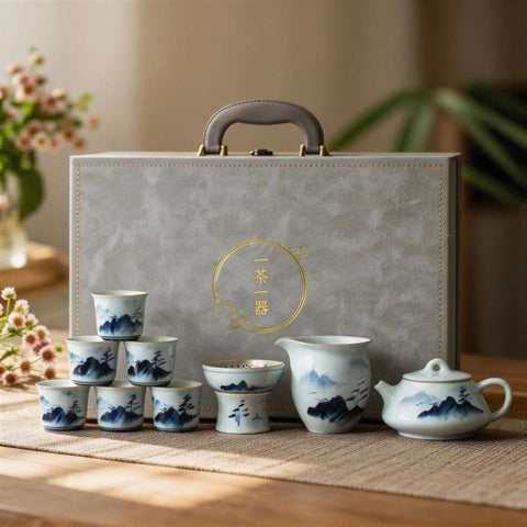 Blue and White Gongfu Tea Set