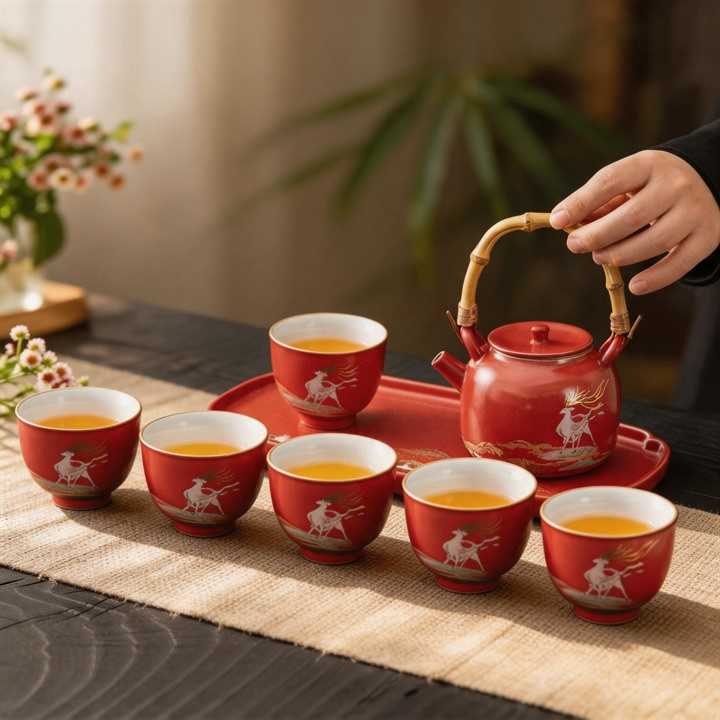 Dunhuang Deer Tea Set Gift