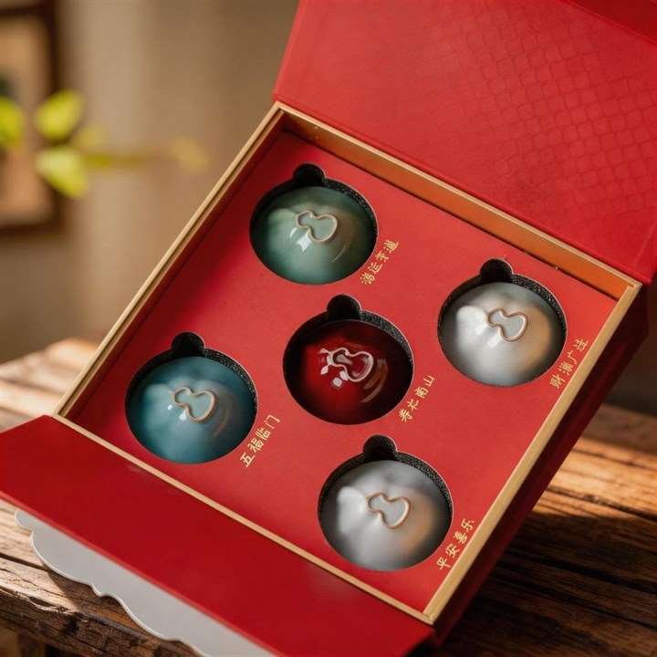 Ru Kiln Fortune Cup Set