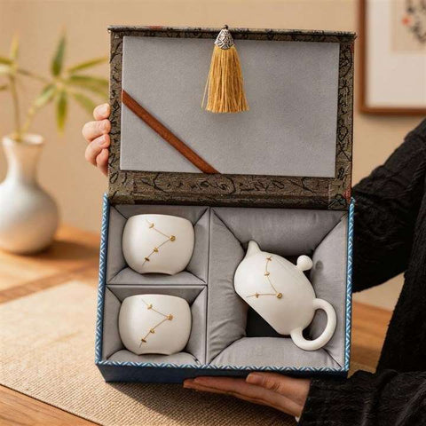 White Porcelain Chinese Tea Set