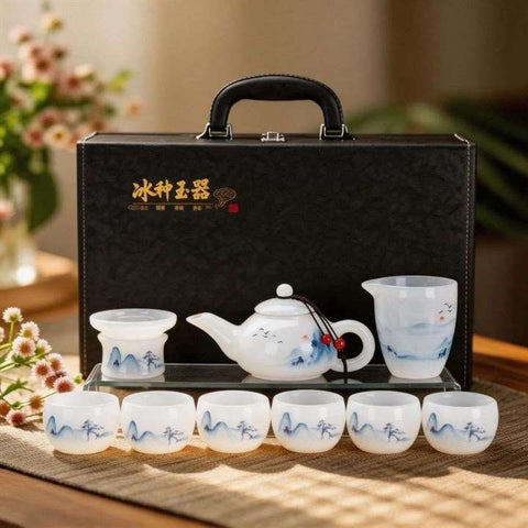 Jade Landscape Gaiwan Set