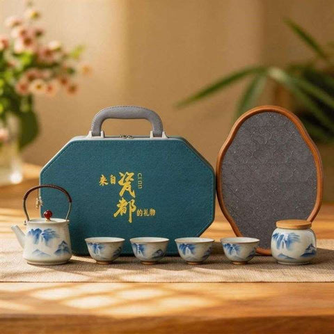 Hand Painted Travel Tea Set