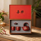 Red Wedding Chinese Tea Set