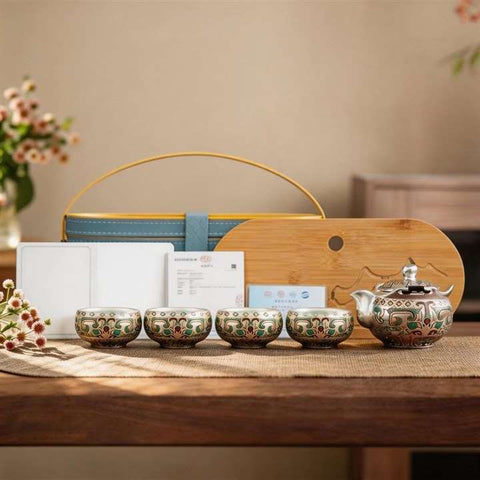 Taotie Silver Tea Set Gift