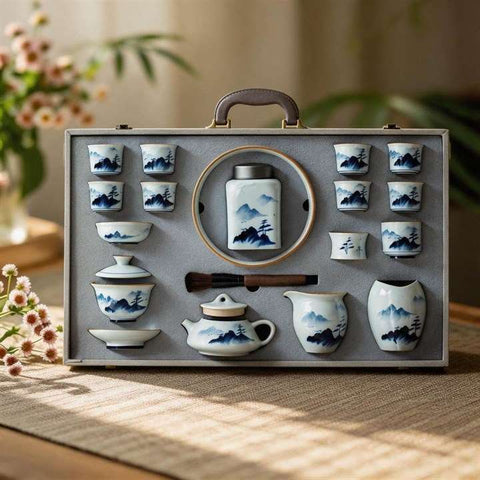 Blue and White Gongfu Tea Set