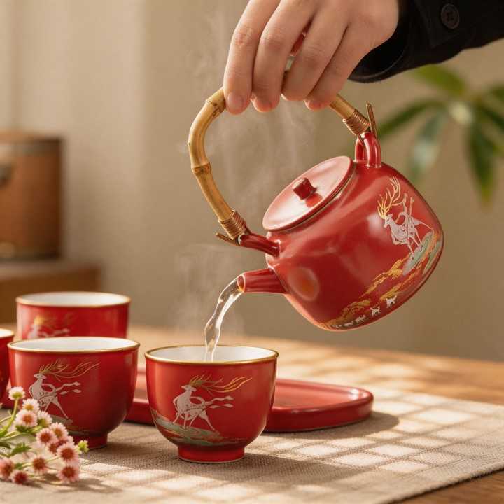 Dunhuang Deer Tea Set Gift