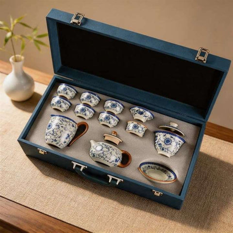 Ru Kiln Lotus Gongfu Tea Set