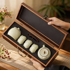 Ru Kiln Wooden Box Tea Set