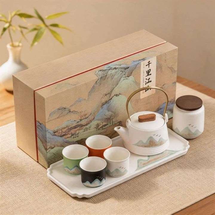 Mountain Landscape Tea Set