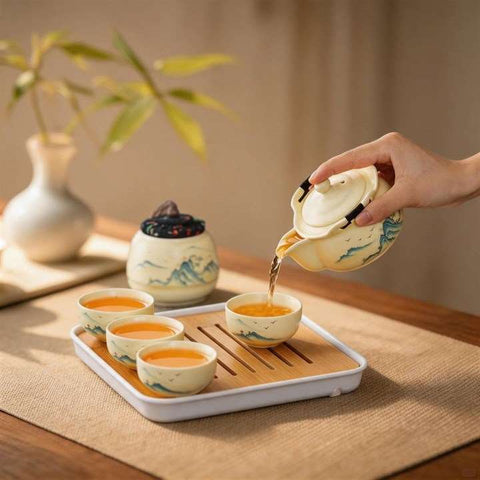 Landscape Hand Teapot Set