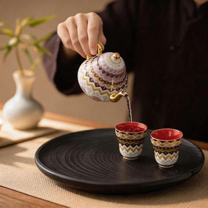 Dunhuang Enamel Tea Set