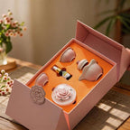 Pink Floral Travel Tea Set
